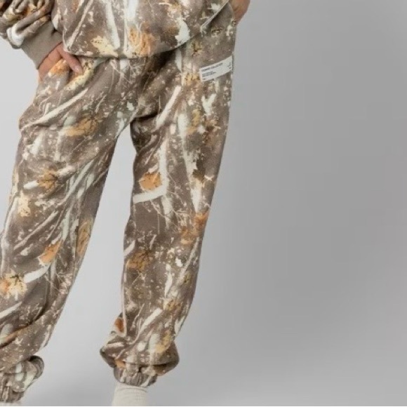 Marbled Utility Hoodie Jacket - Taupe & White - Picture 2 of 3